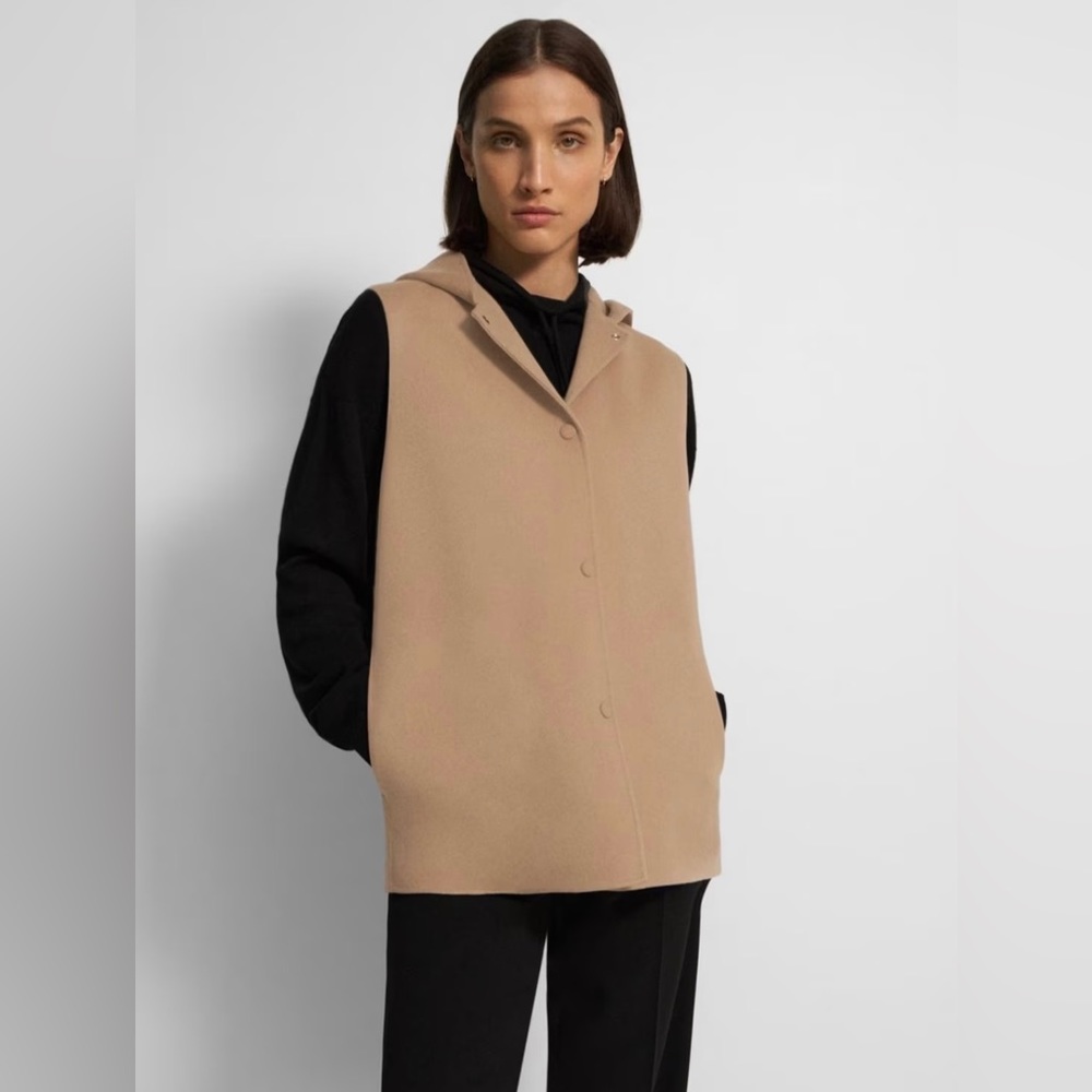 Theory Clairene Vest in Double-Face Wool-Cashmere
